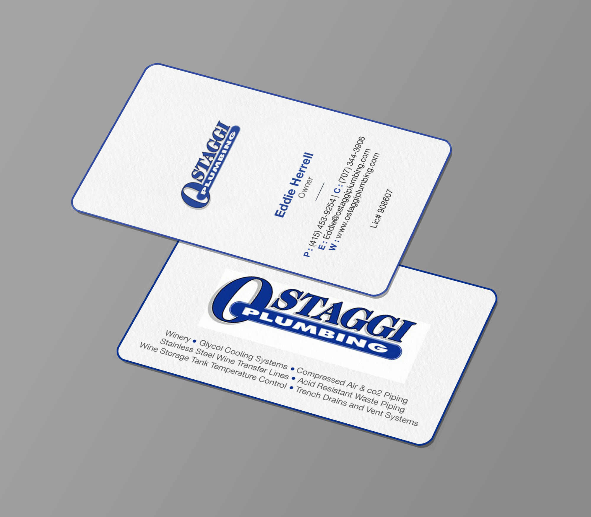 Diseño de Tarjeta de Presentación por Brand aid para Ostaggi Plumbing | Diseño #33366550