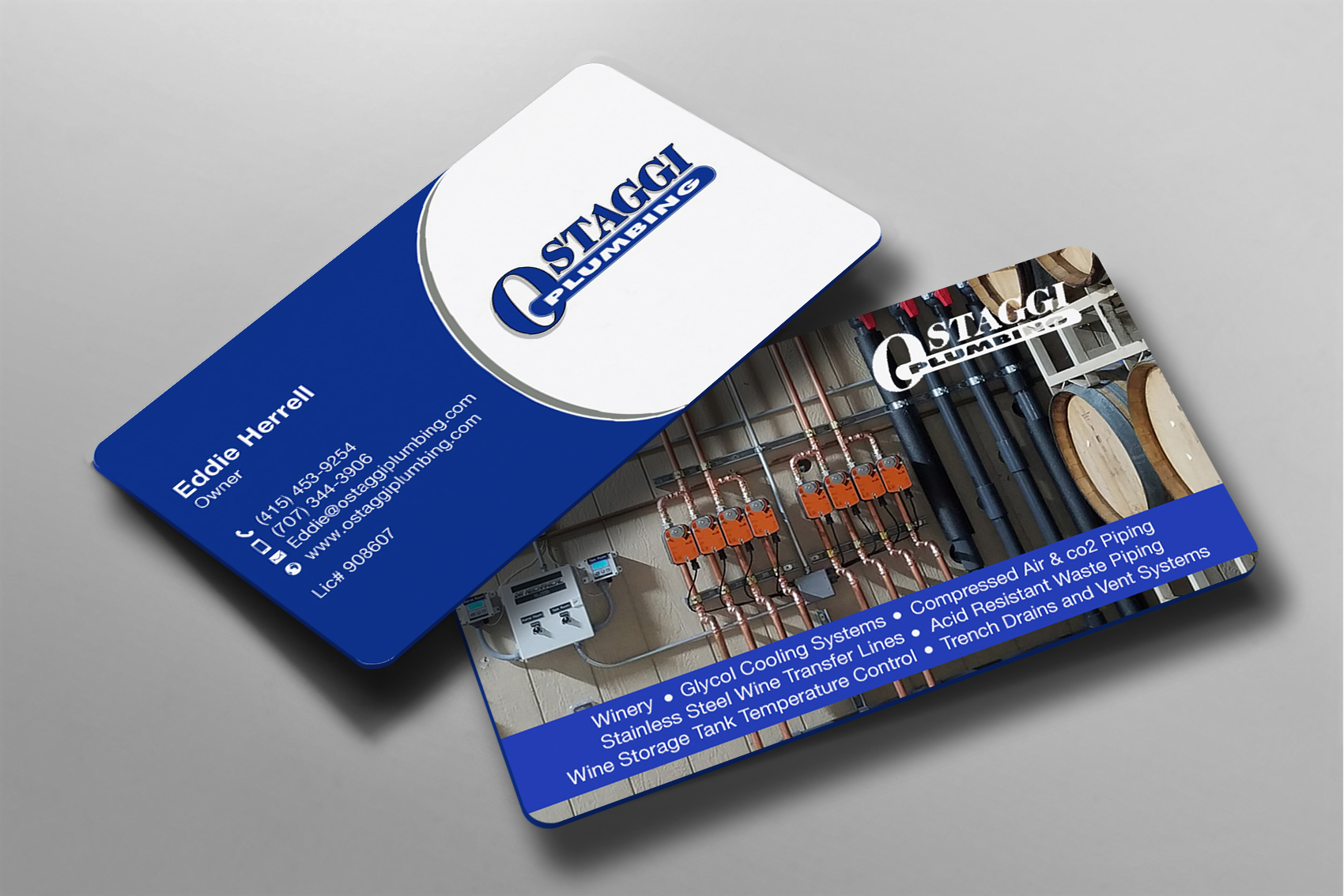 Diseño de Tarjeta de Presentación por Brand aid para Ostaggi Plumbing | Diseño #33366560