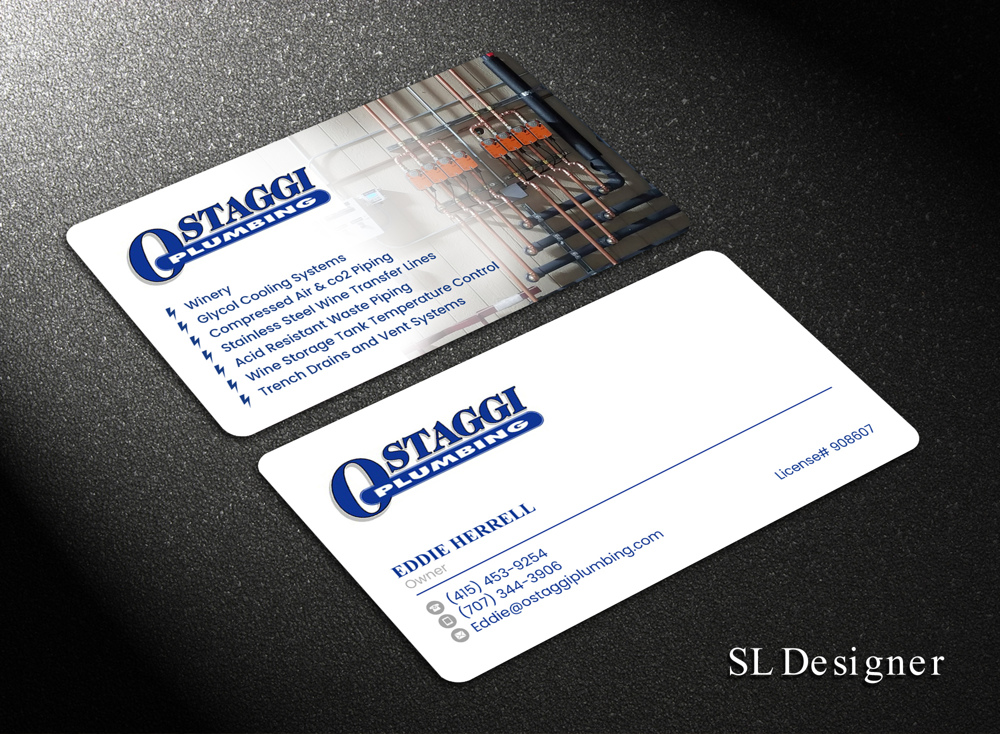 Design de Carte de Visite par SL Designer pour Ostaggi Plumbing | Design #33366651