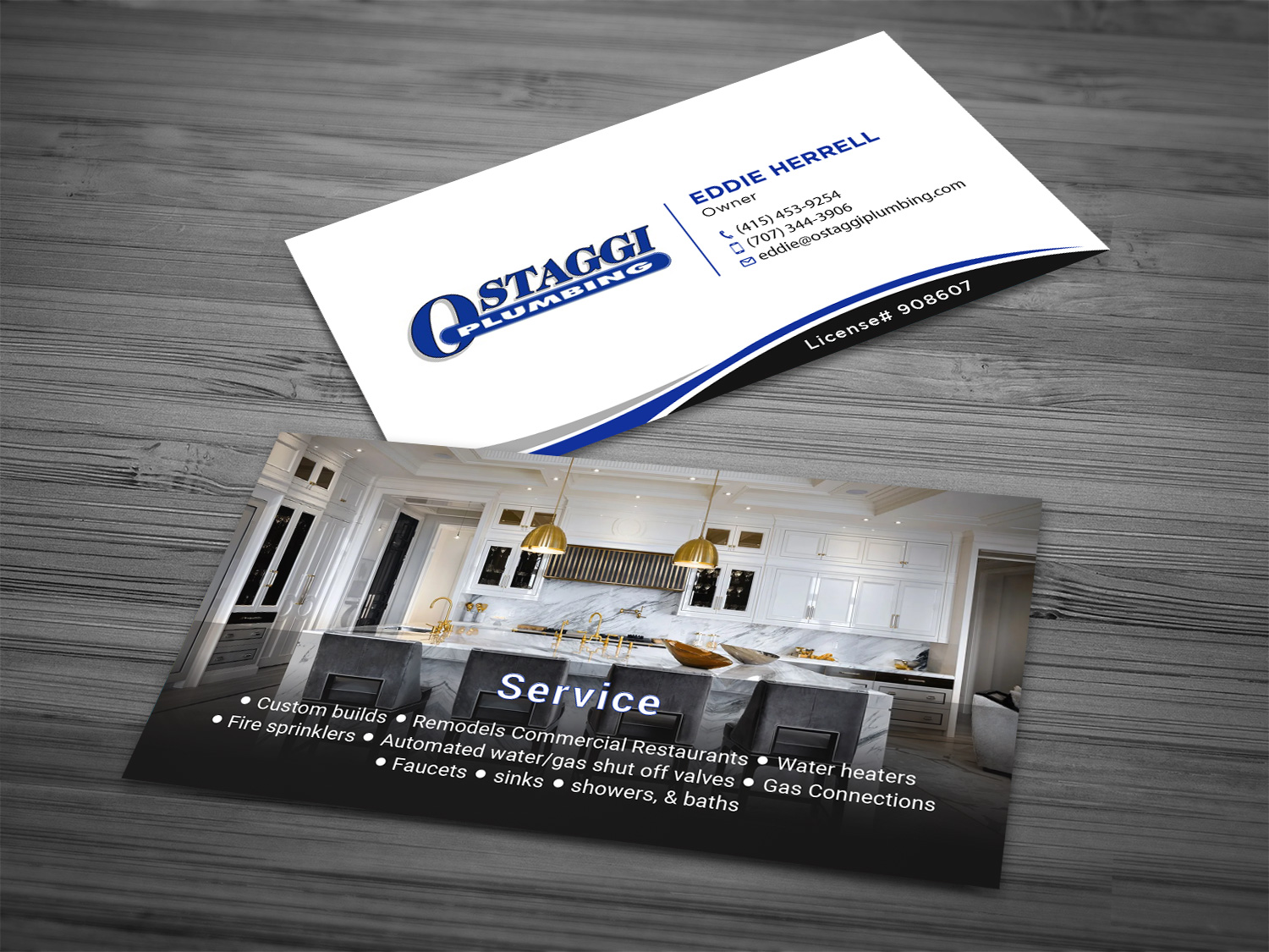 Diseño de Tarjeta de Presentación por Tripti Ranjan Gain para Ostaggi Plumbing | Diseño #33381445