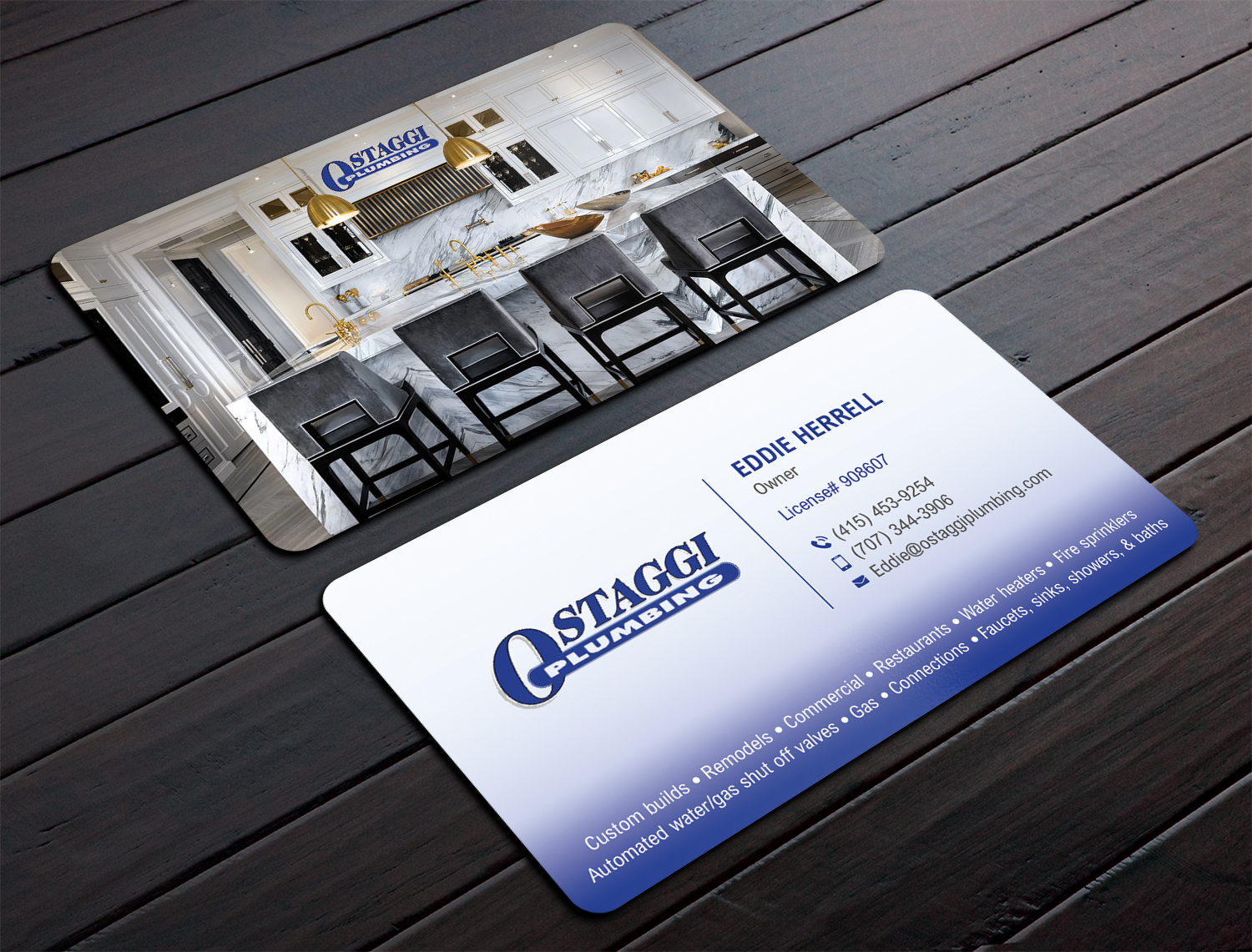 Diseño de Tarjeta de Presentación por DesignShout para Ostaggi Plumbing | Diseño #33380066