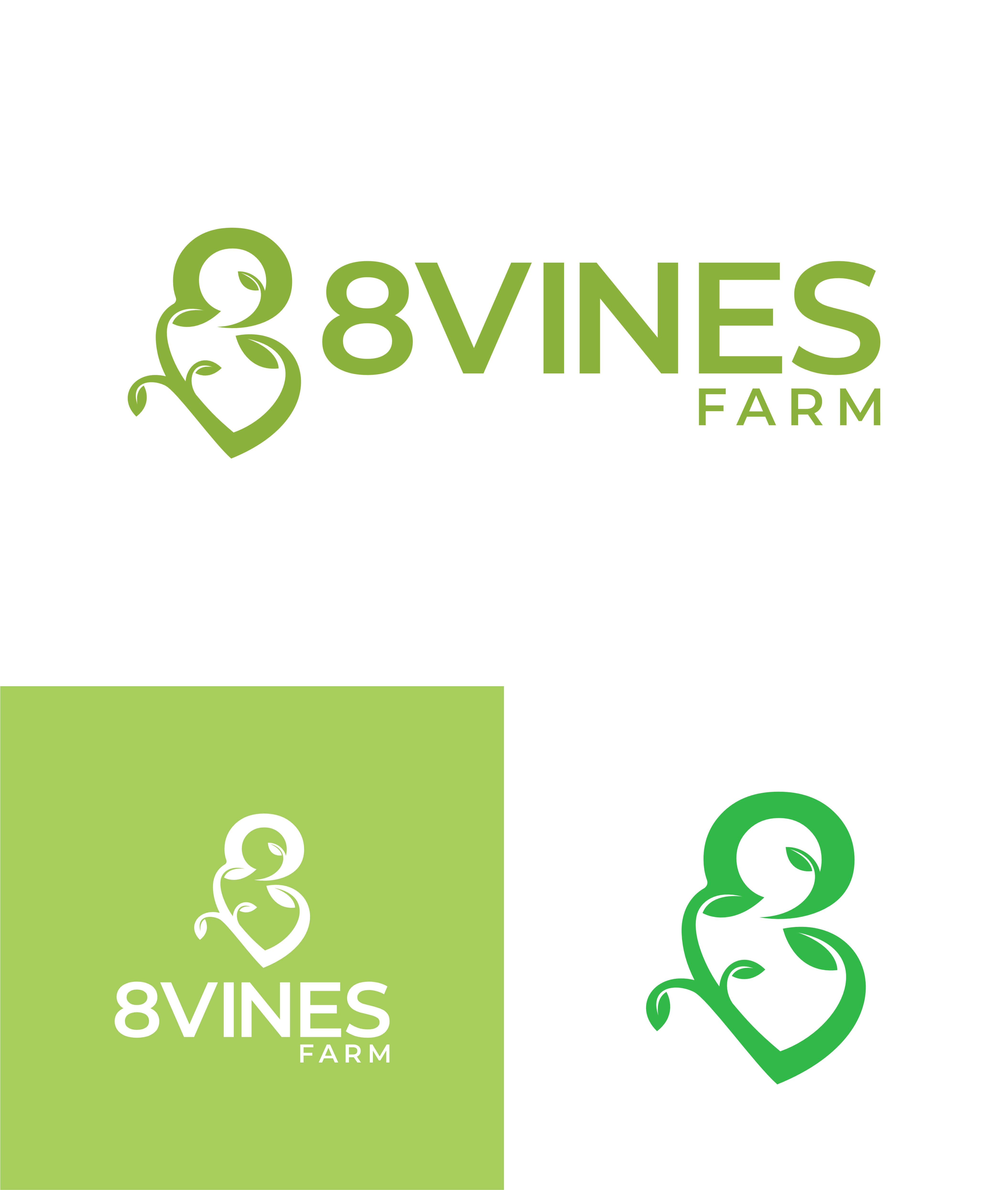 Logo Design by bangsatkau for 8 Vines Farm | Design #33364851