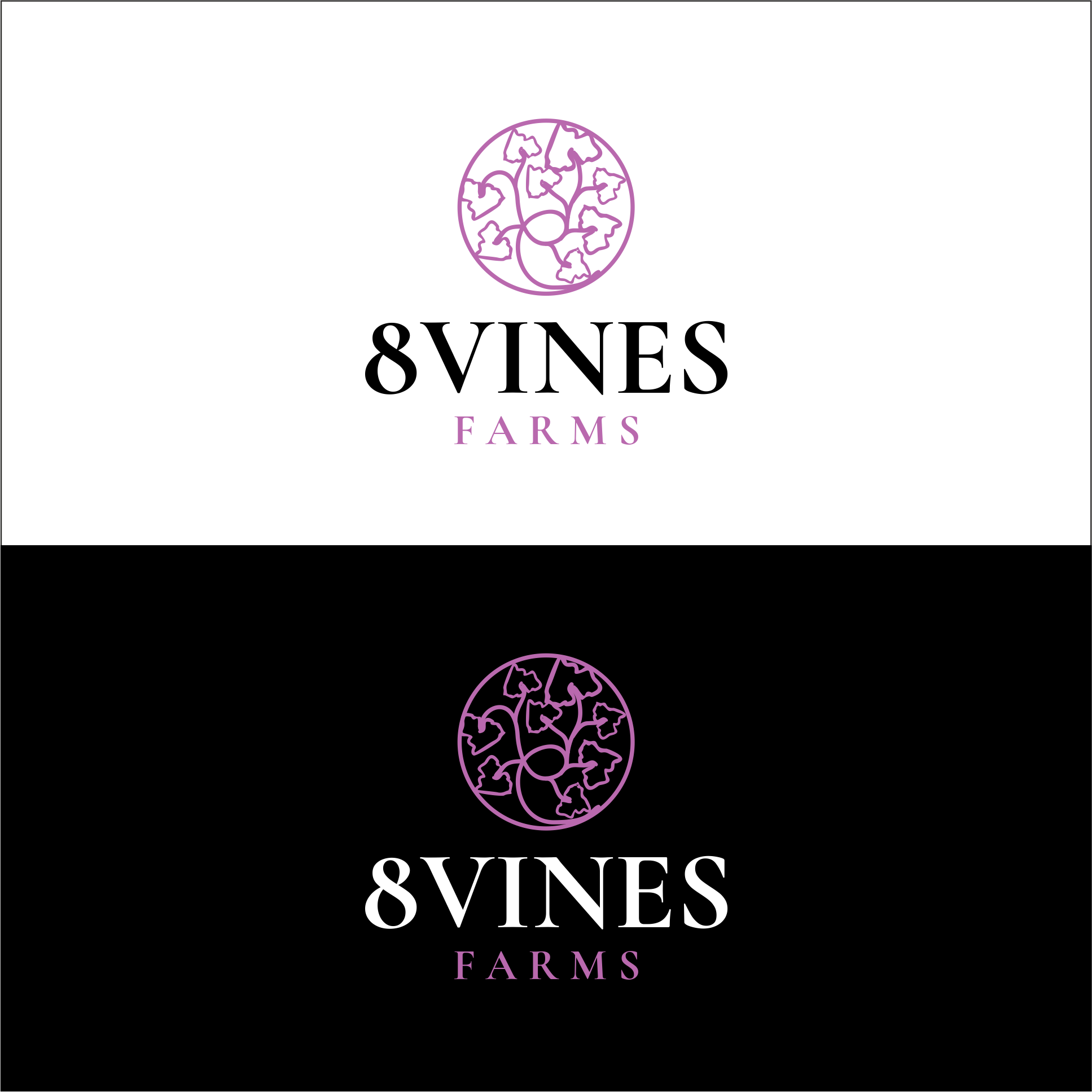 Logo Design by Logo by Serhii for 8 Vines Farm | Design #33374966