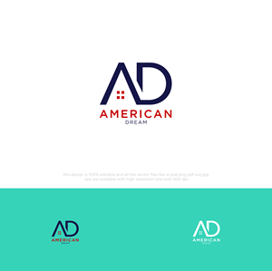 Logo Design by chilliebird studio for American Dream Charitable Foundation | Design: #33401673
