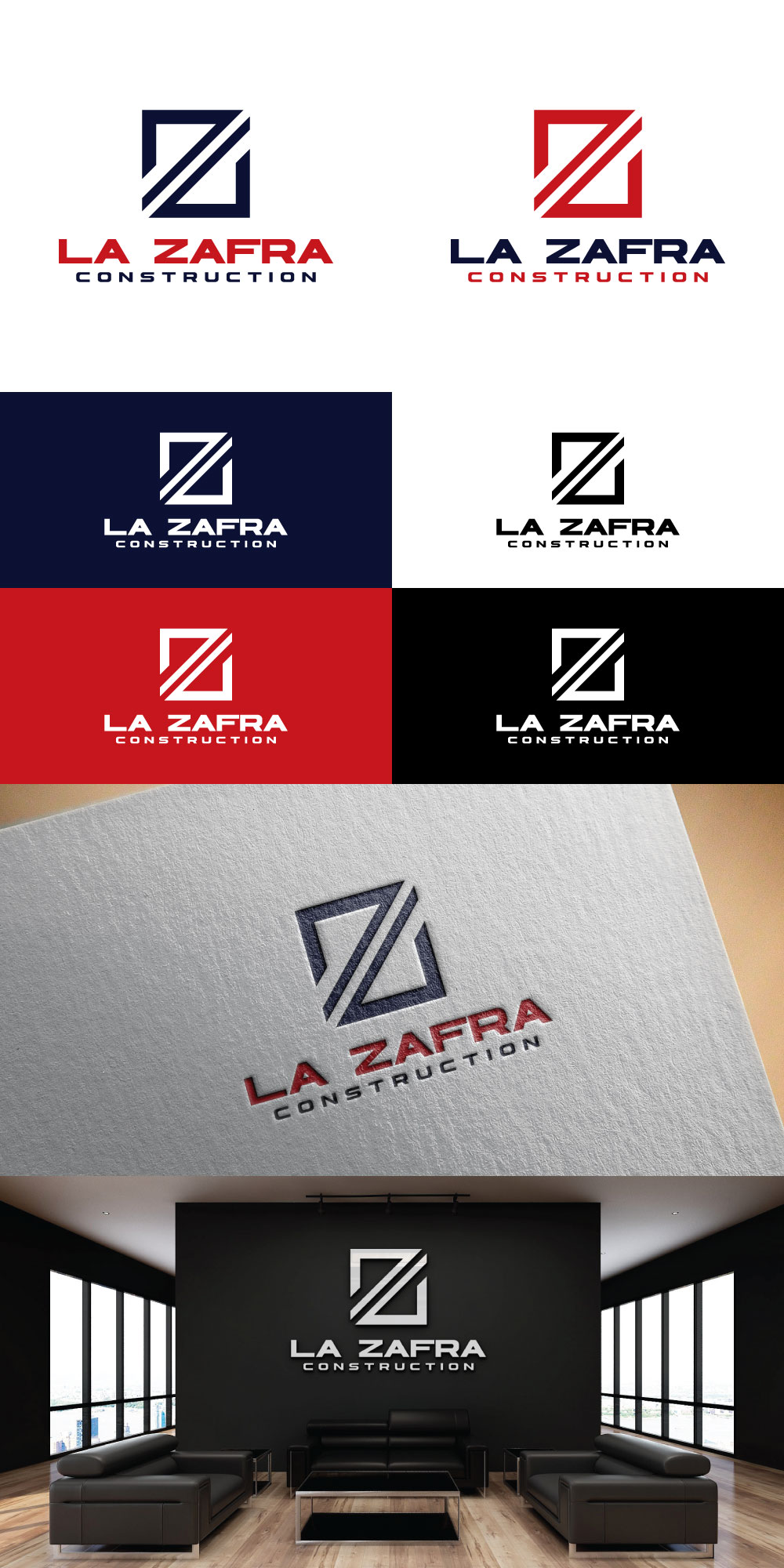 Logo Design by bdfahim2023 for La Zafra Construction | Design #33405607