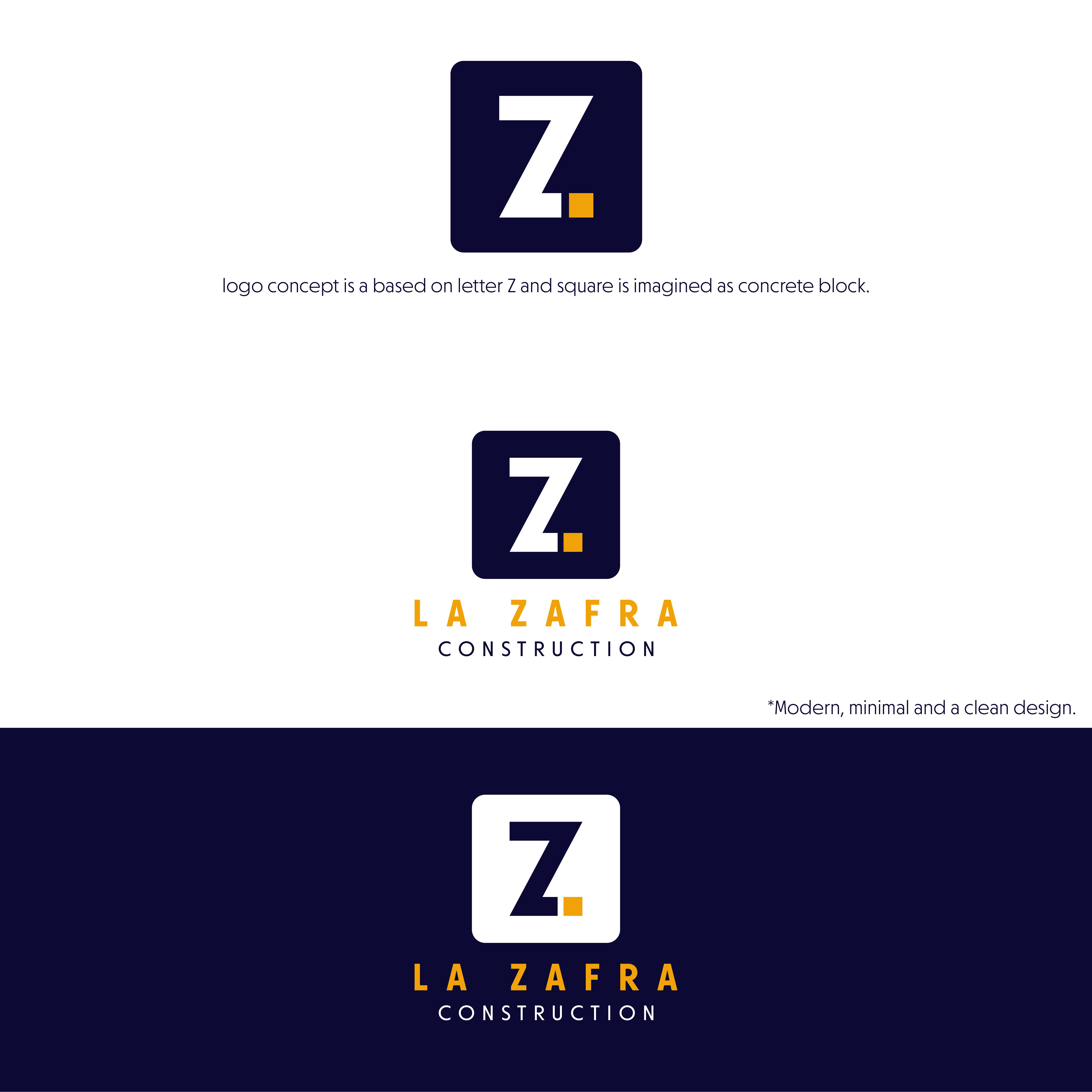 Logo Design by Echelon for La Zafra Construction | Design #33376865