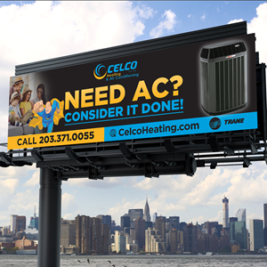 Billboard Design by Designers Hub for Celco Heating and AC | Design: #33397694