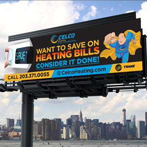 Billboard Design by Designers Hub for Celco Heating and AC | Design: #33398443