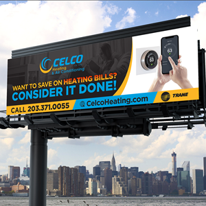Billboard Design by Designers Hub for Celco Heating and AC | Design: #33398992