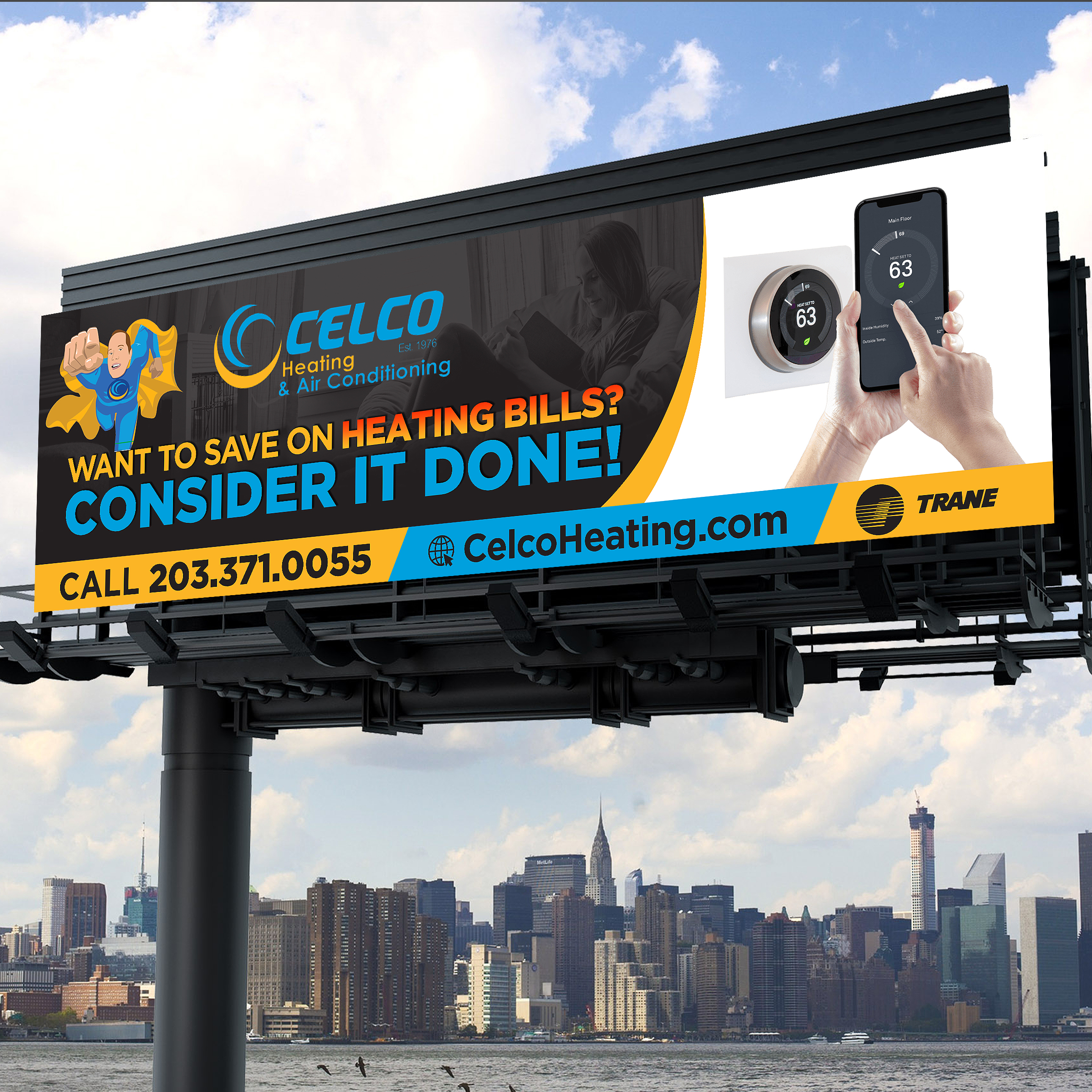 Billboard Design by Designers Hub for Celco Heating and AC | Design #33404864