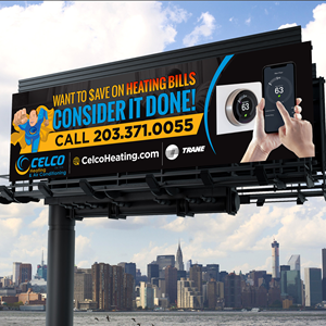 Billboard Design by Designers Hub for Celco Heating and AC | Design: #33413331