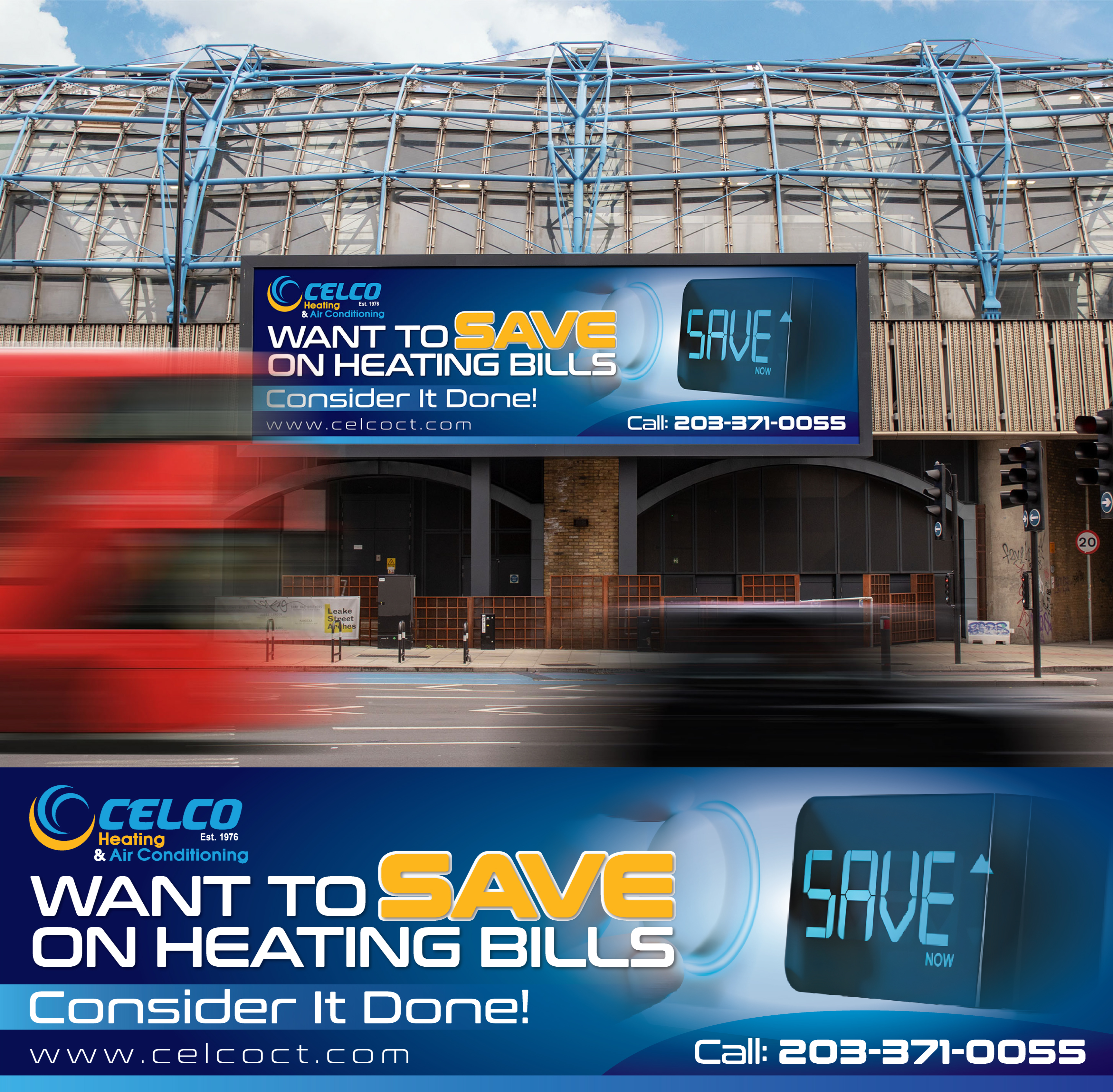 Billboard Design by Impressive Solutions for Celco Heating and AC | Design #33379039