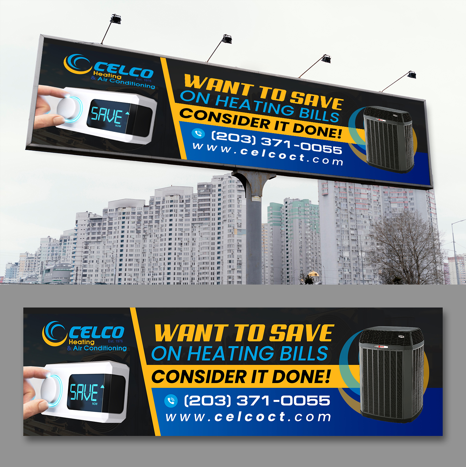 Billboard Design by debdesign for Celco Heating and AC | Design #33381554
