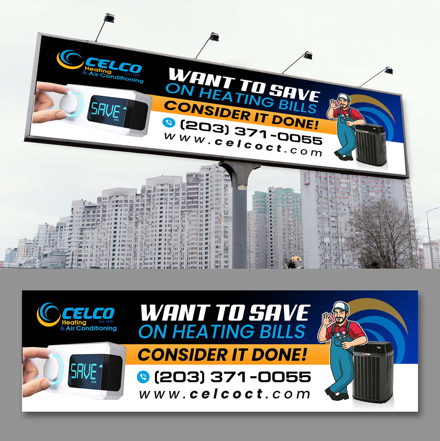 Billboard Design by debdesign for Celco Heating and AC | Design #33381555