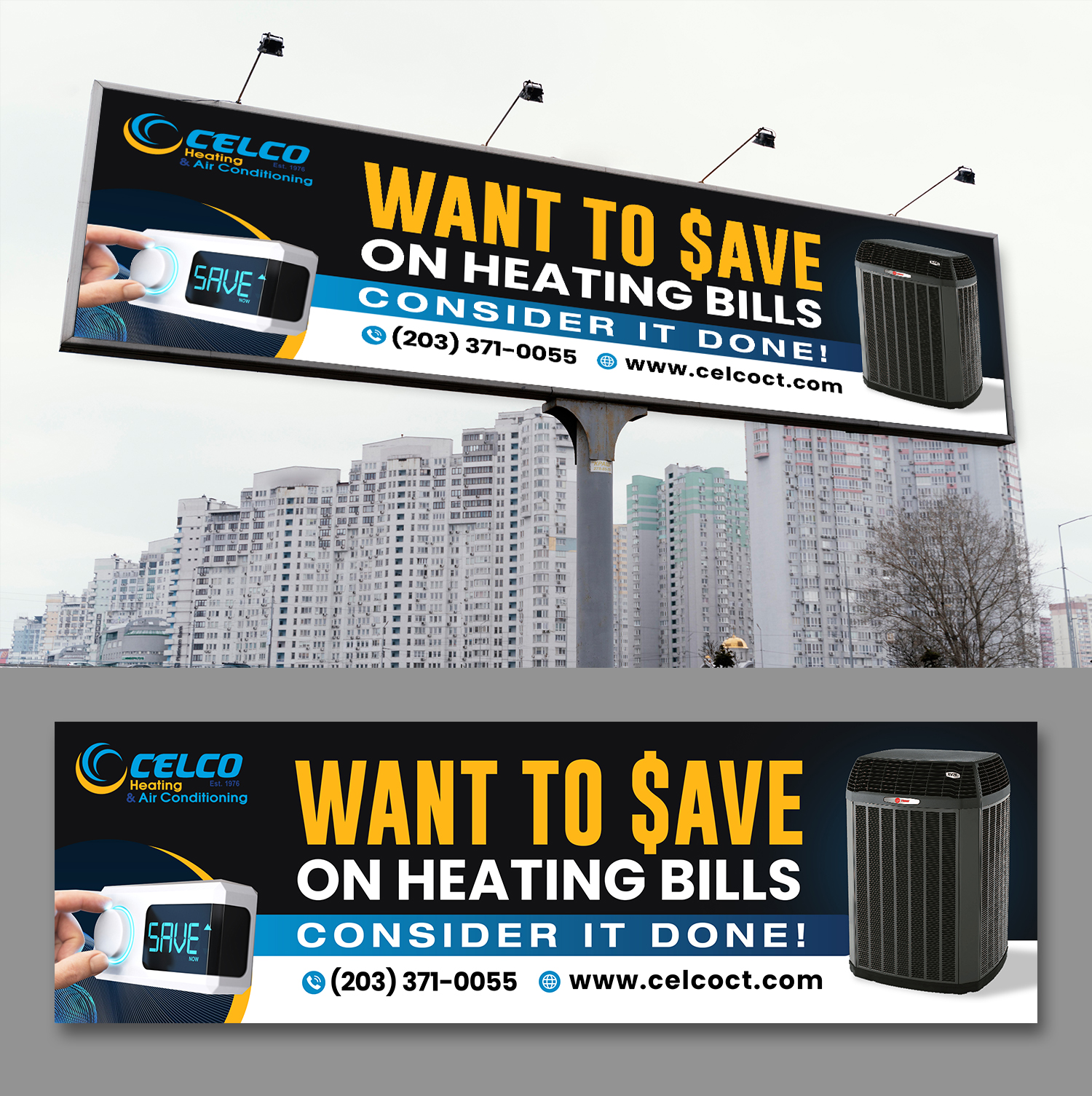 Billboard Design by debdesign for Celco Heating and AC | Design #33381697