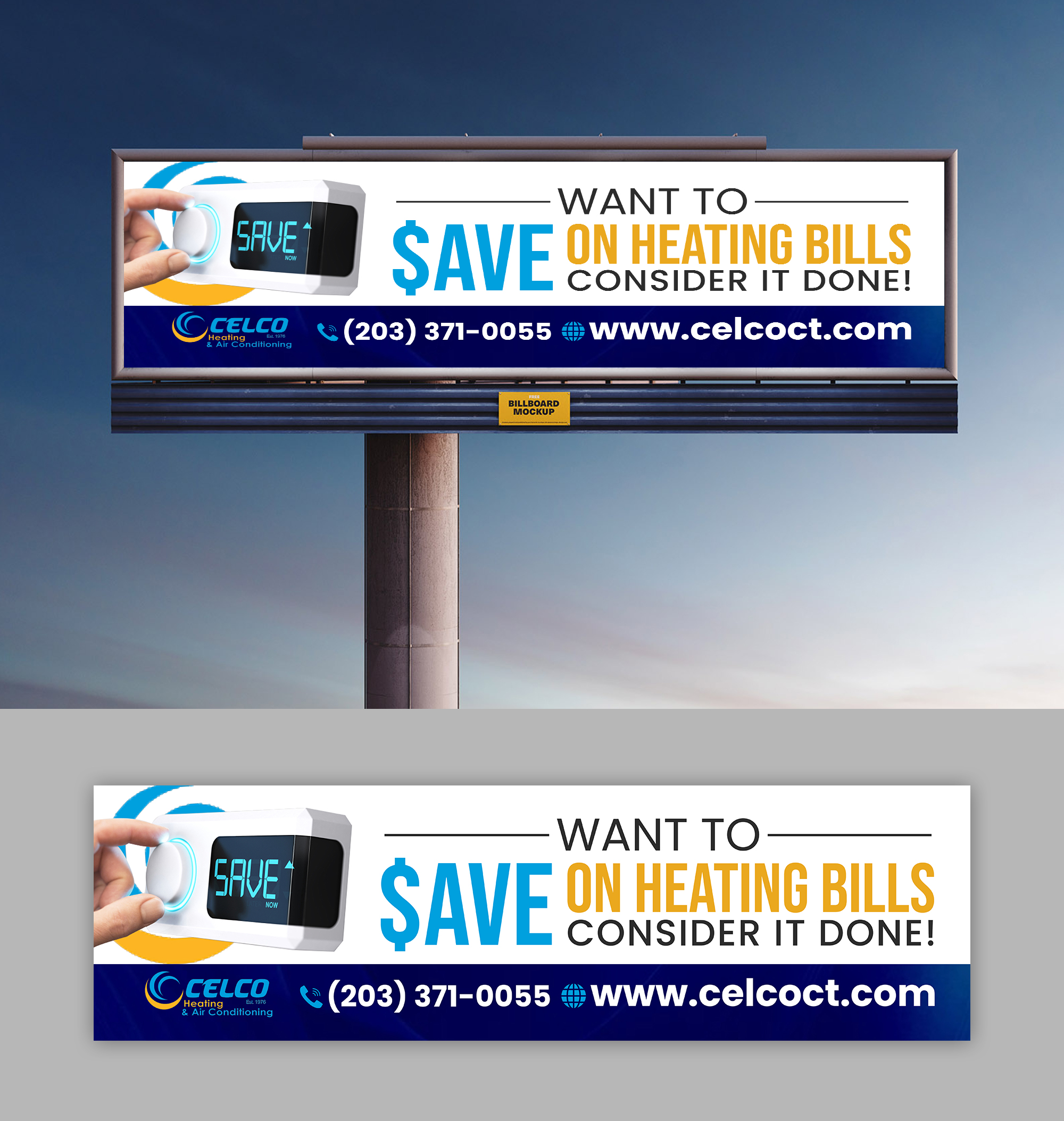 Billboard Design by debdesign for Celco Heating and AC | Design #33382070