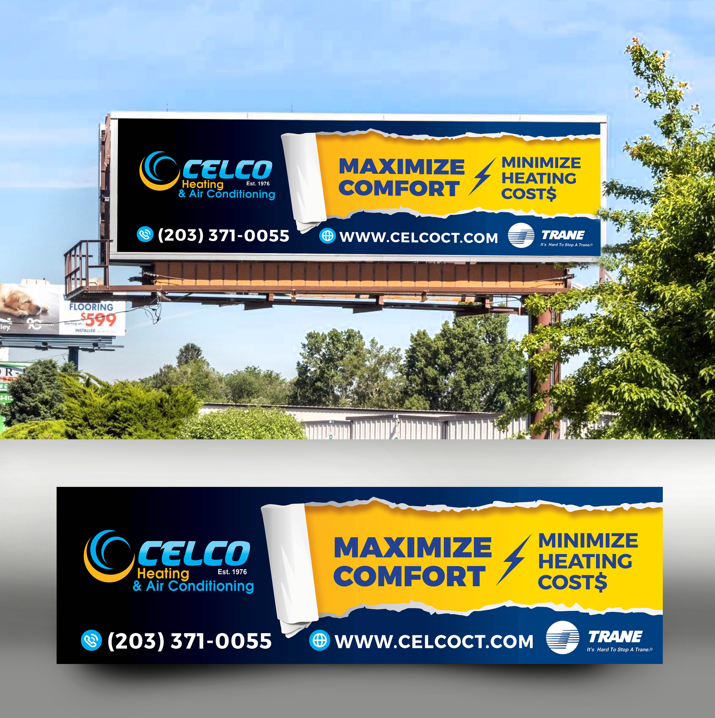 Billboard Design by rkailas for Celco Heating and AC | Design #33430508
