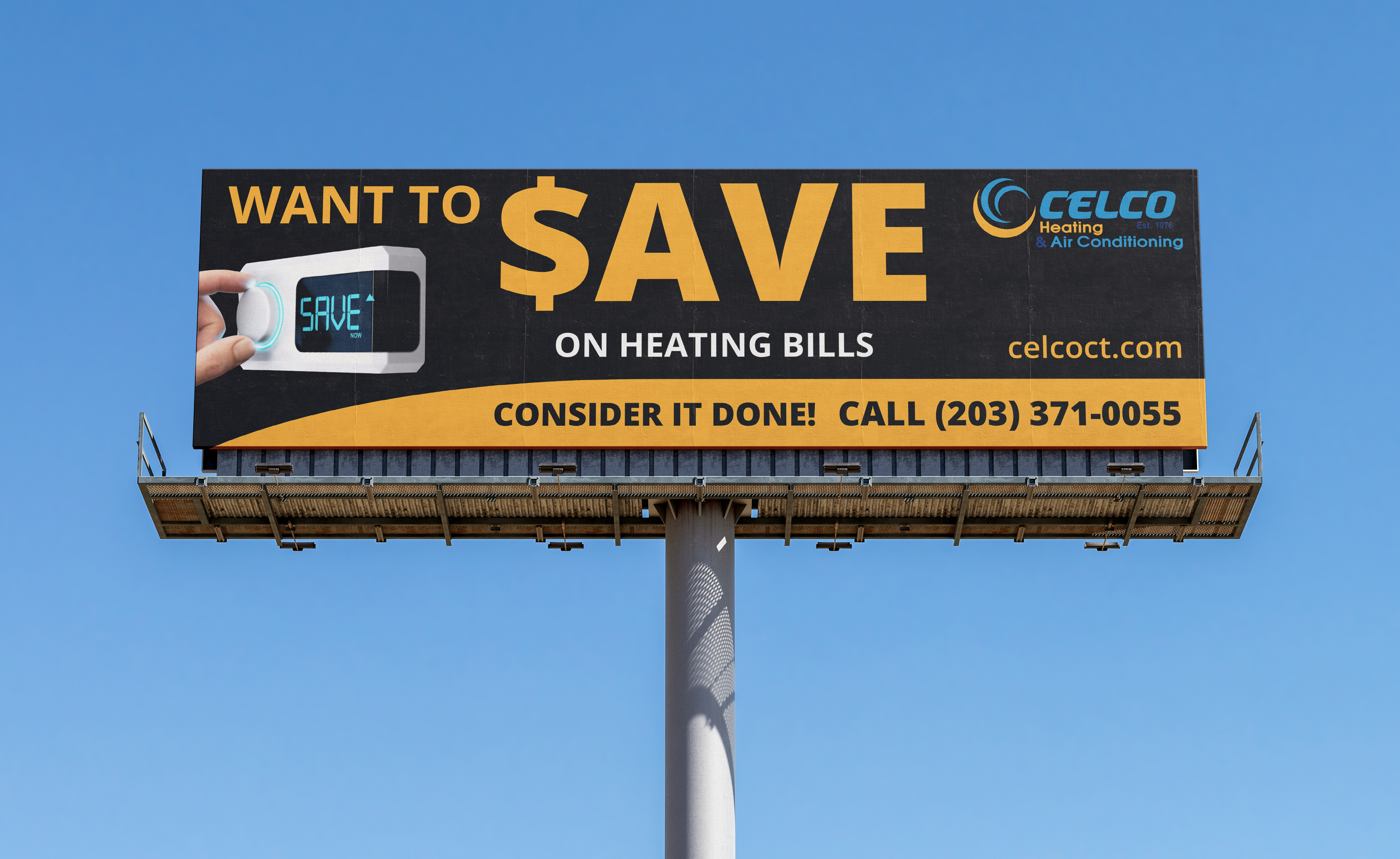 Diseño de Cartelera por saurov para Celco Heating and AC | Diseño #33401464
