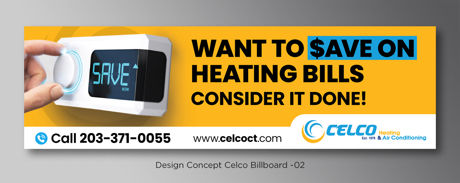 Design de Panneau par D Creative pour Celco Heating and AC | Design #33387933