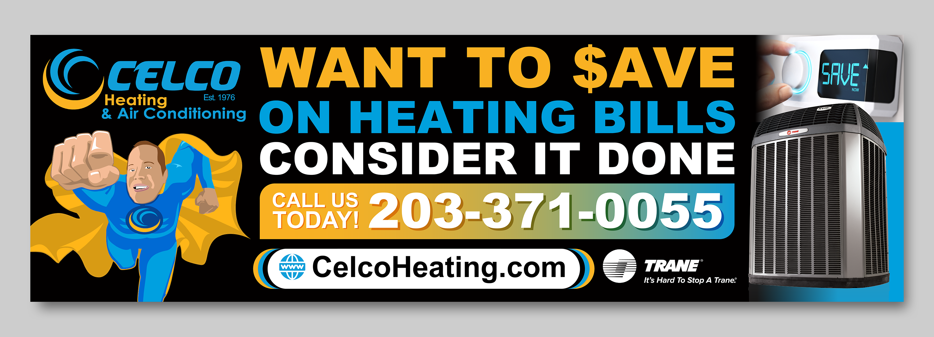 Billboard Design by Titan Solbiz for Celco Heating and AC | Design #33393202