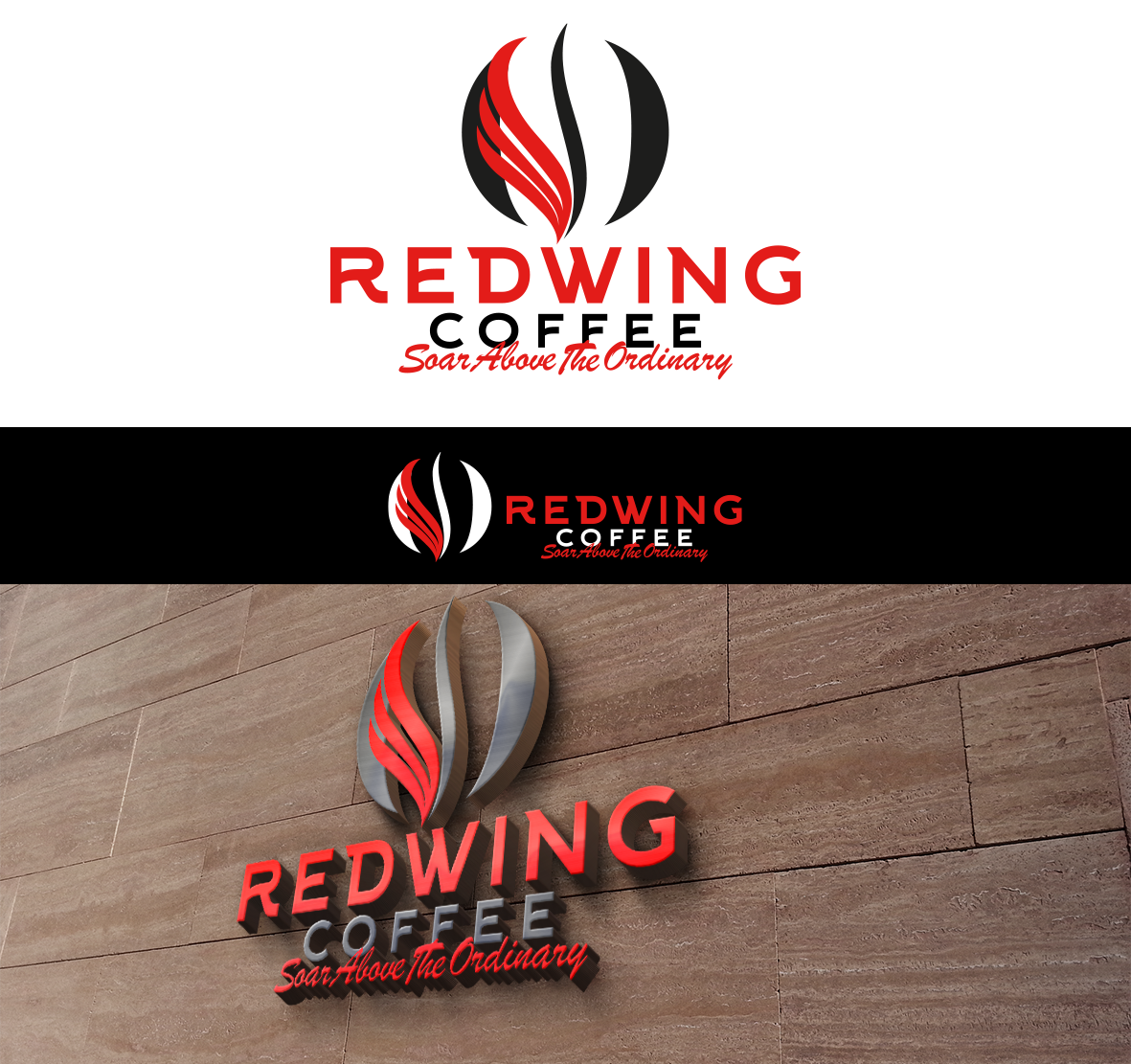 Logo Design by patriciaparadesign for Redwing Coffee  | Design #33416719