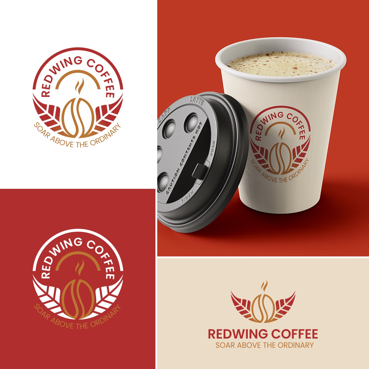 Logo Design by Regh Element for Redwing Coffee  | Design #33382975