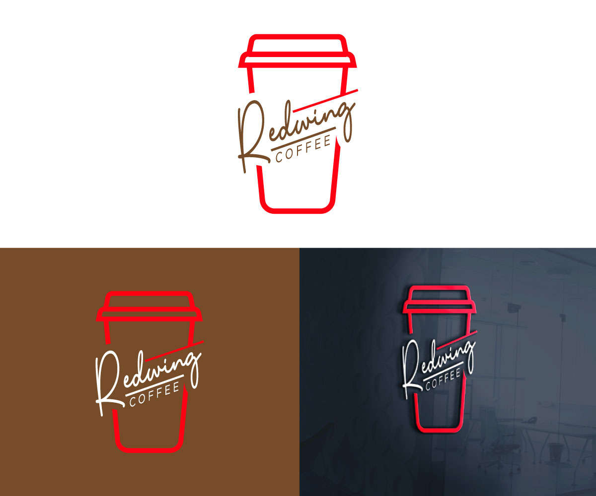 Logo Design by Ansh Design for Redwing Coffee  | Design #33375680