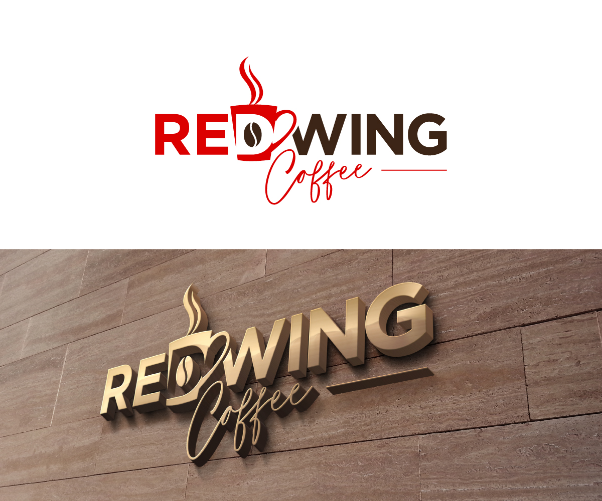 Logo Design by Ansh Design for Redwing Coffee  | Design #33375681