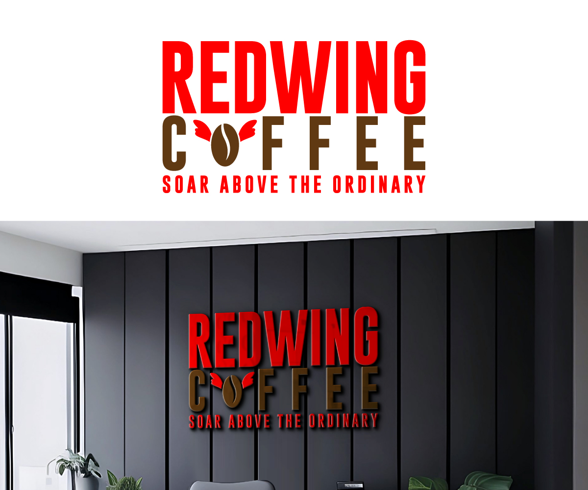 Logo Design by Ansh Design for Redwing Coffee  | Design #33375684