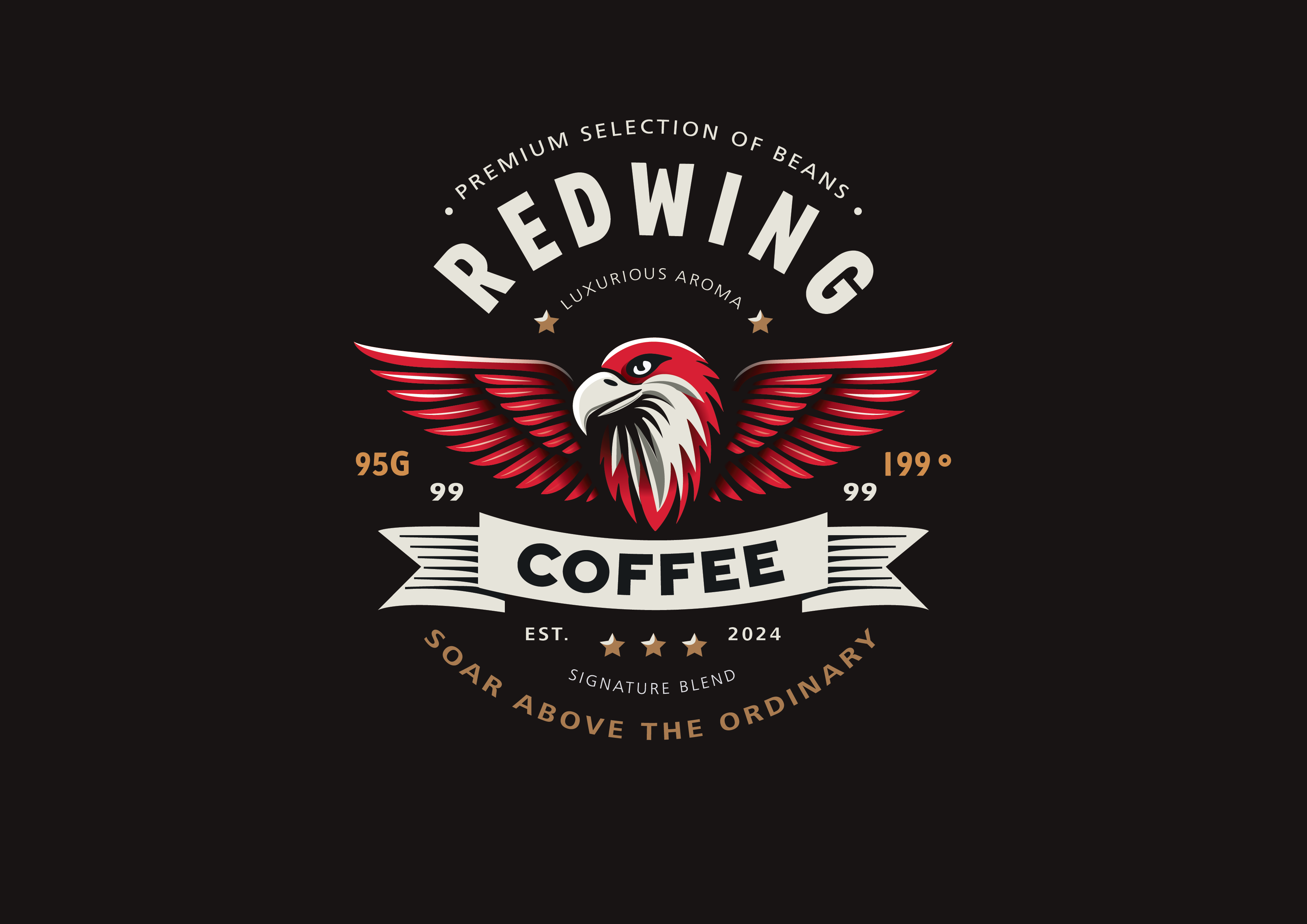 Logo Design by aneskayirt for Redwing Coffee  | Design #33432598