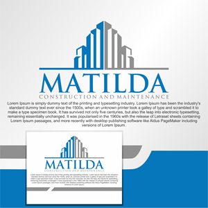 Logo Design by diego costa for Matilda Construction and Maintenance | Design: #33373995