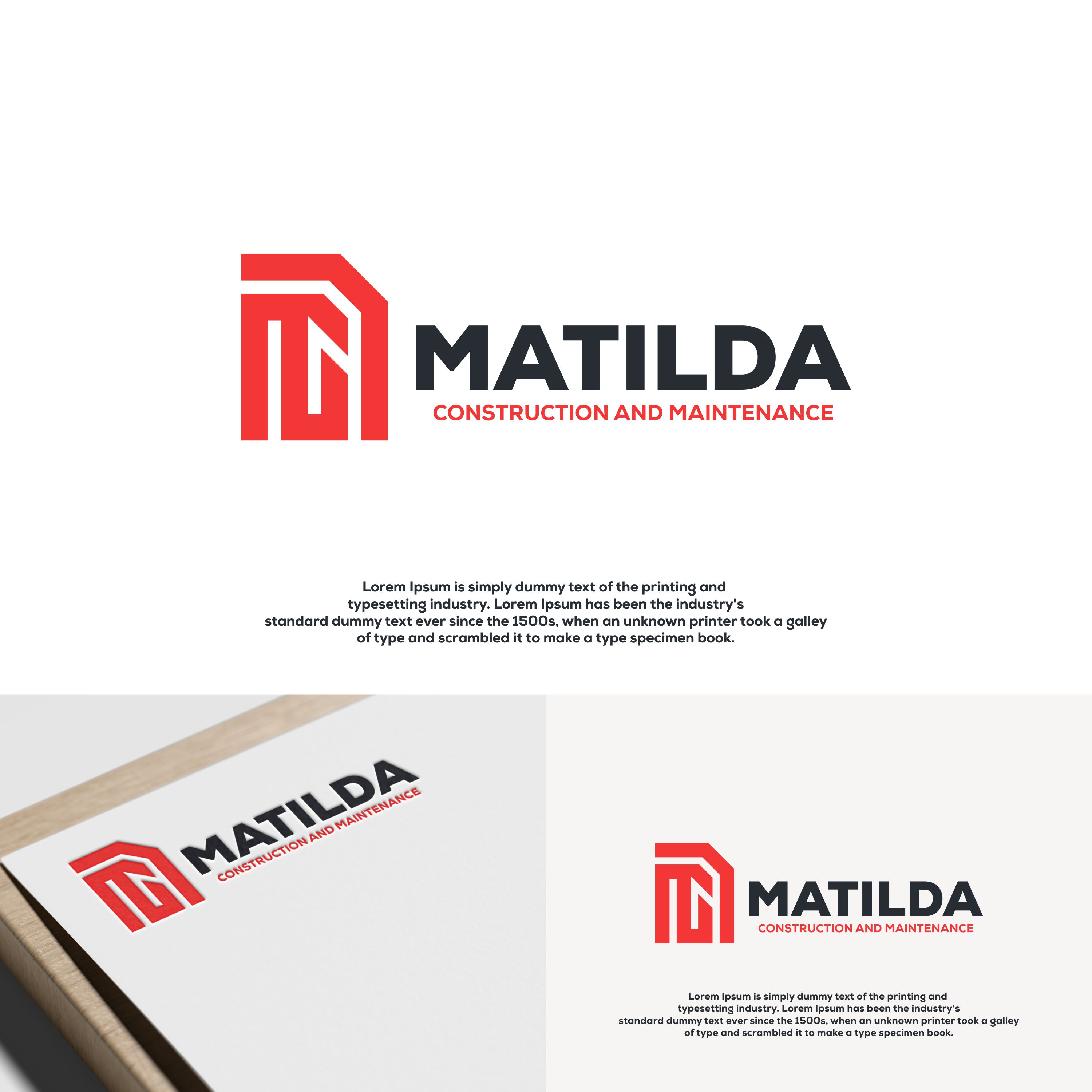 Logo-Design von izdihaar studio für Matilda Construction and Maintenance | Design #33380981