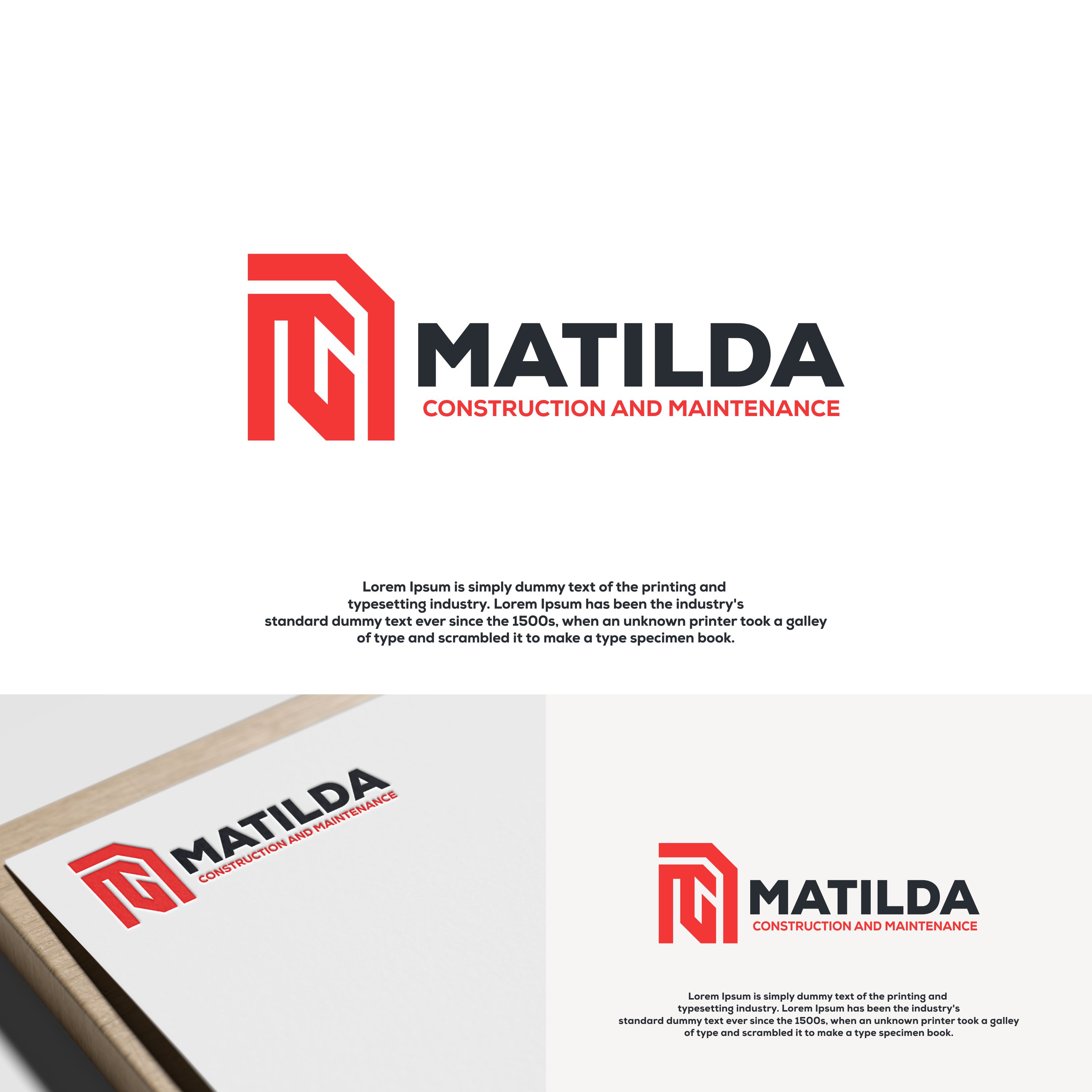 Logo Design by izdihaar studio for Matilda Construction and Maintenance | Design #33381001