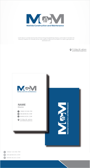 Logo Design by zebronicgraphic for Matilda Construction and Maintenance | Design: #33375308