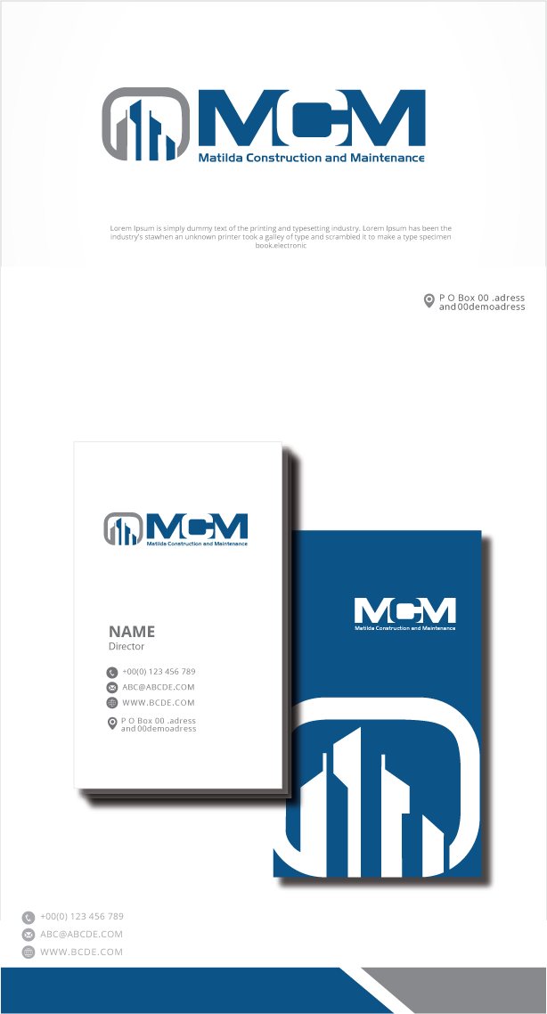 Logo Design by zebronicgraphic for Matilda Construction and Maintenance | Design #33383622