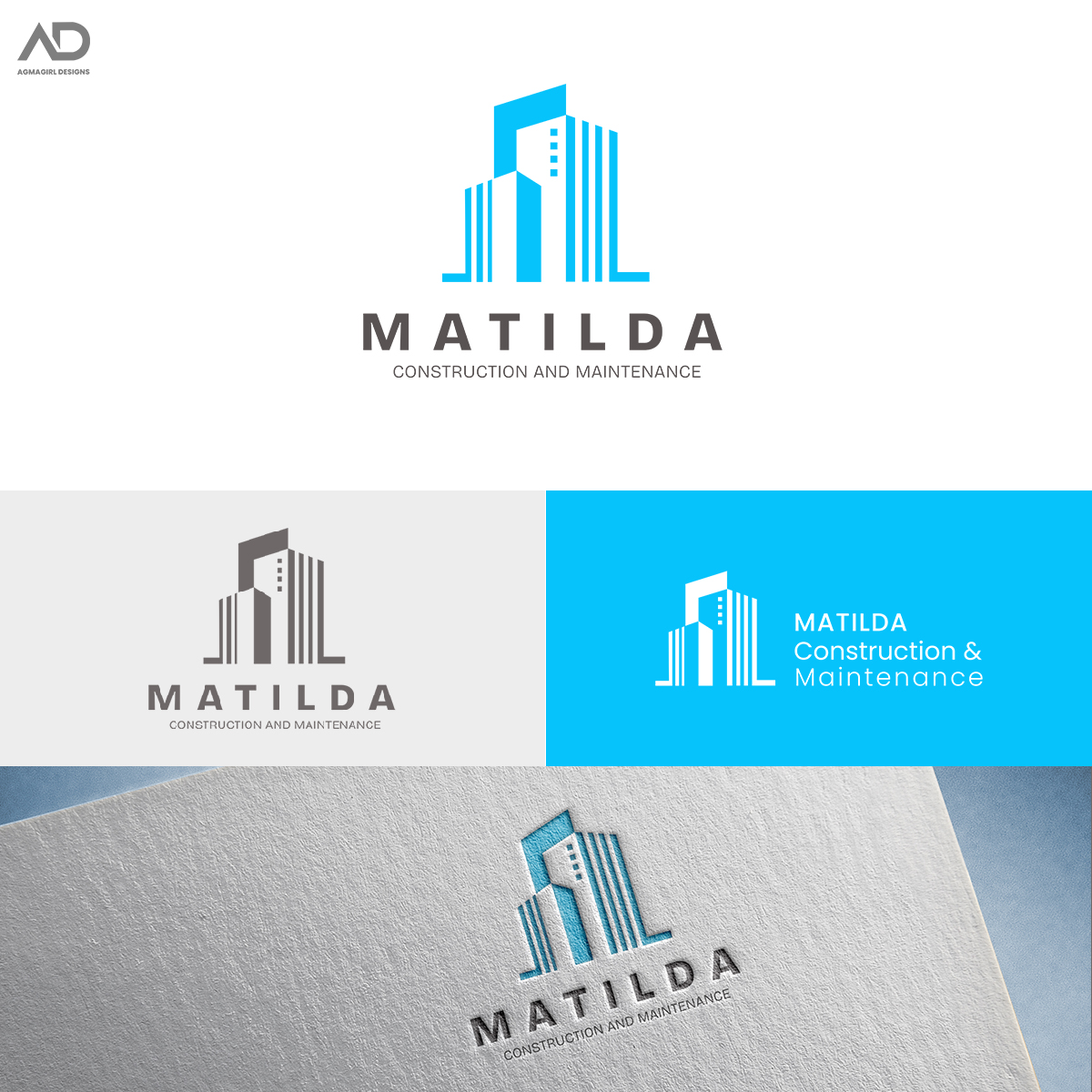 Diseño de Logo por agmagirl designs para Matilda Construction and Maintenance | Diseño #33379880