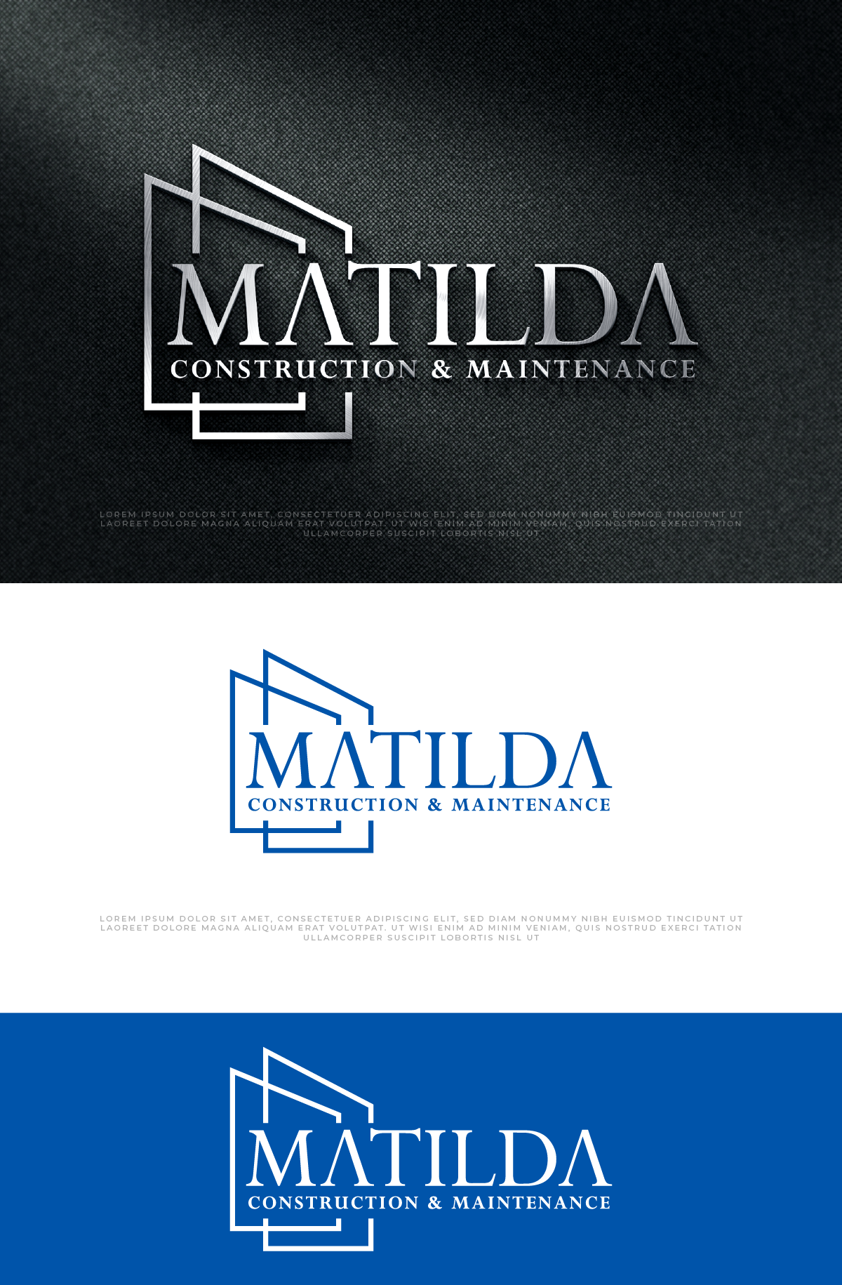 Logo Design by Ayub Zafar for Matilda Construction and Maintenance | Design #33376760