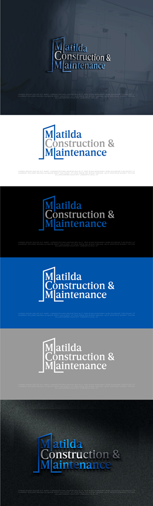Logo Design by Ayub Zafar for Matilda Construction and Maintenance | Design: #33376767