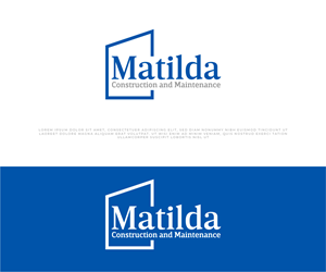 Logo Design by Ayub Zafar for Matilda Construction and Maintenance | Design: #33376768