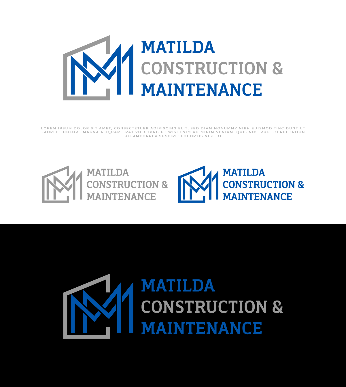 Logo Design by AyubZafar.com for Matilda Construction and Maintenance | Design #33376769