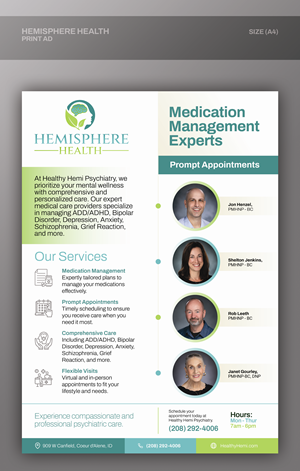 Design Publicitaire par Impressive Sol pour Hemisphere Health | Design #33390605