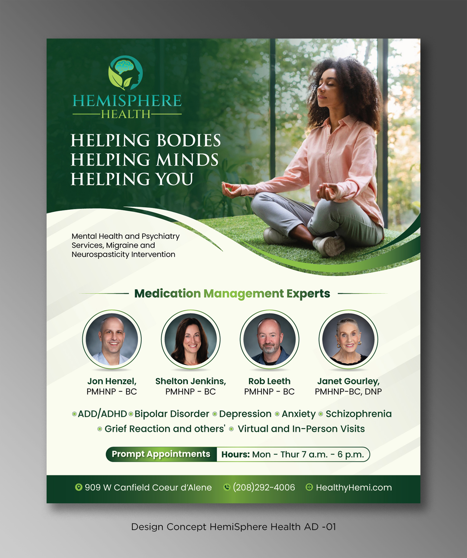 Design Publicitaire par D Creative pour Hemisphere Health | Design #33389967