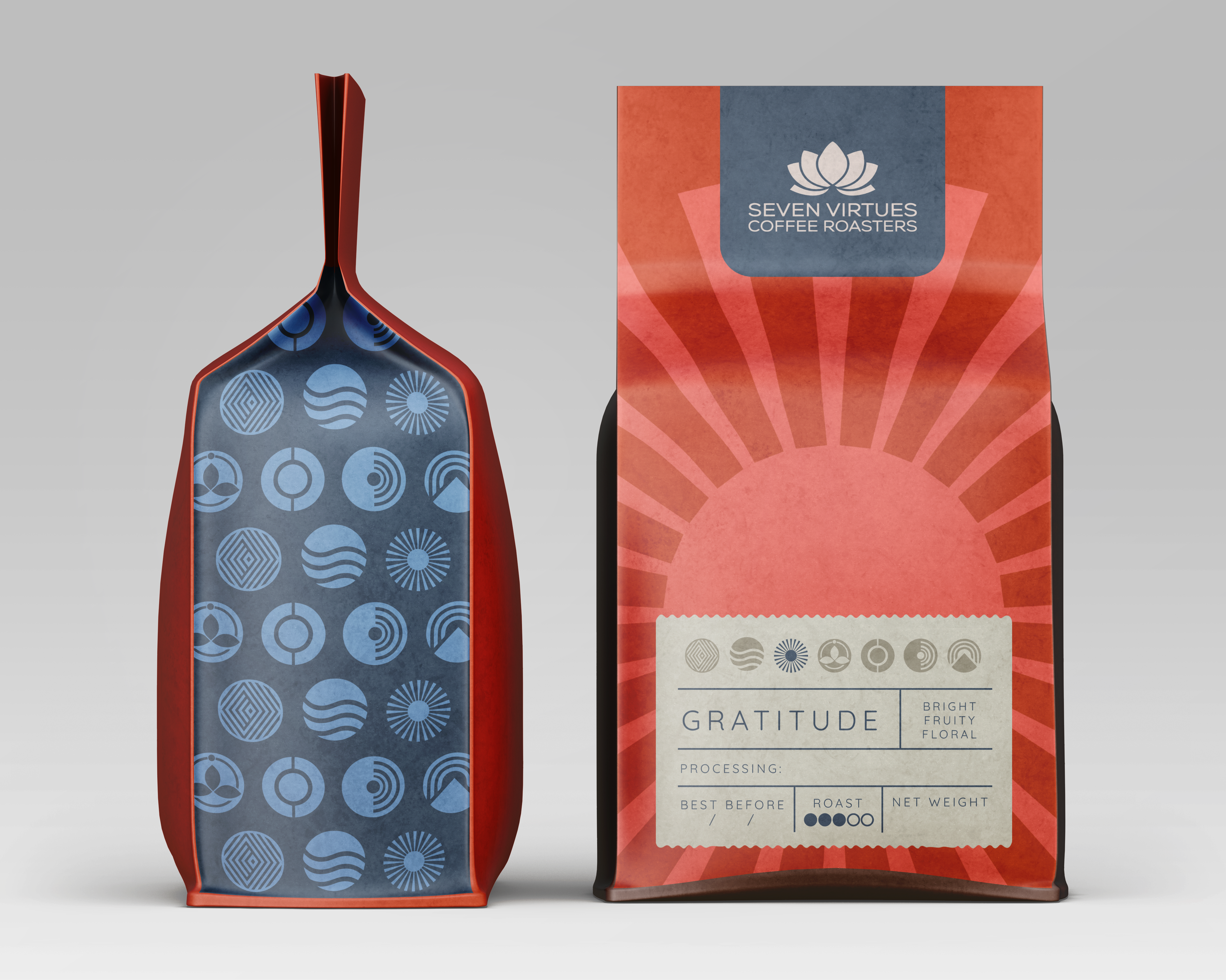 Design Emballage par Ileana Blanco pour Seven Virtues Coffee Roasters | Design #33464928