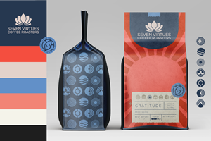 Packaging Design by Ileana Blanco for Seven Virtues Coffee Roasters | Design: #33472277