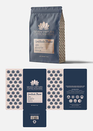 Design Emballage par MarkoE pour Seven Virtues Coffee Roasters | Design #33458071