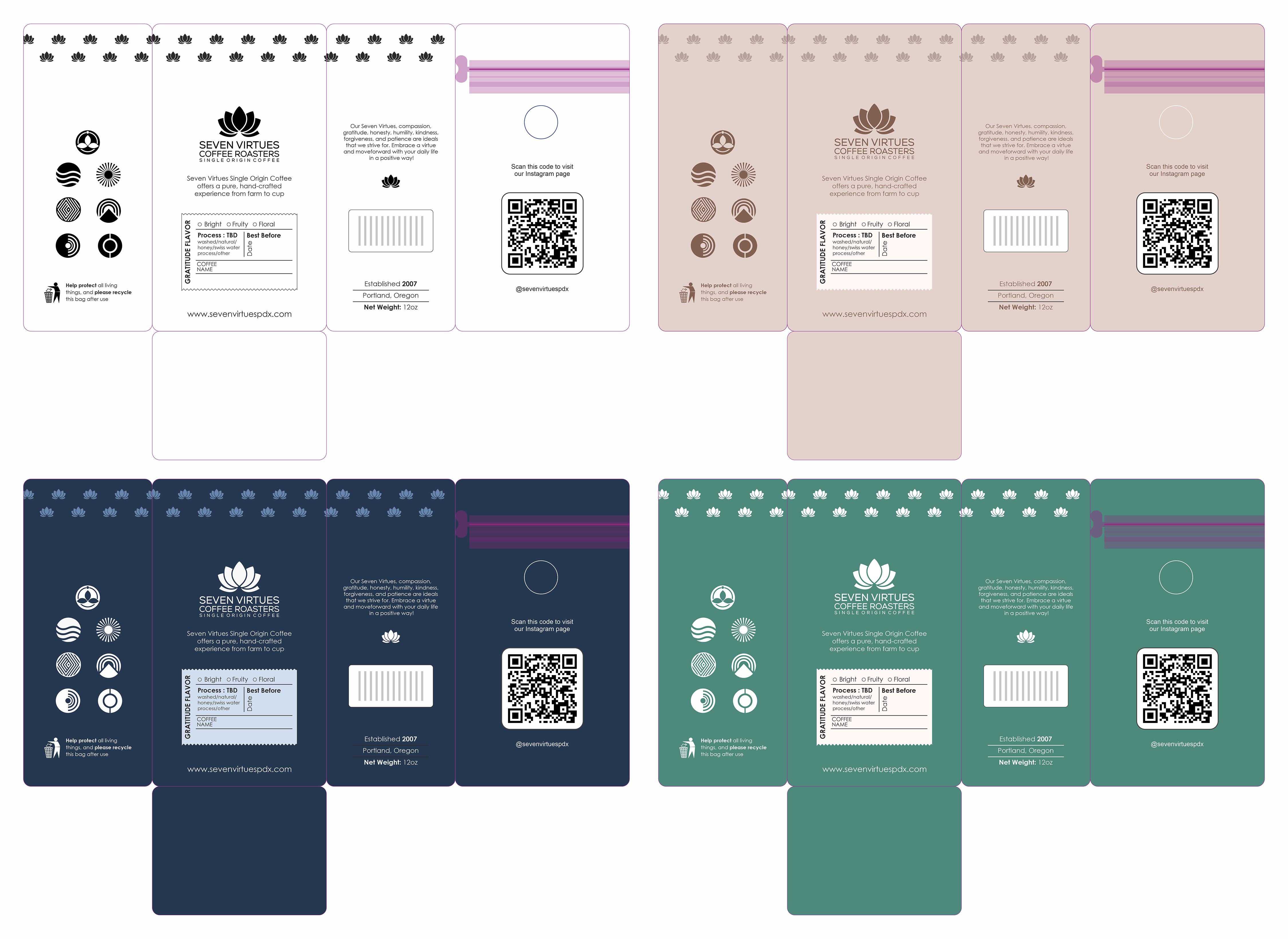 Packaging Design by ADDWING for Seven Virtues Coffee Roasters | Design #33410312