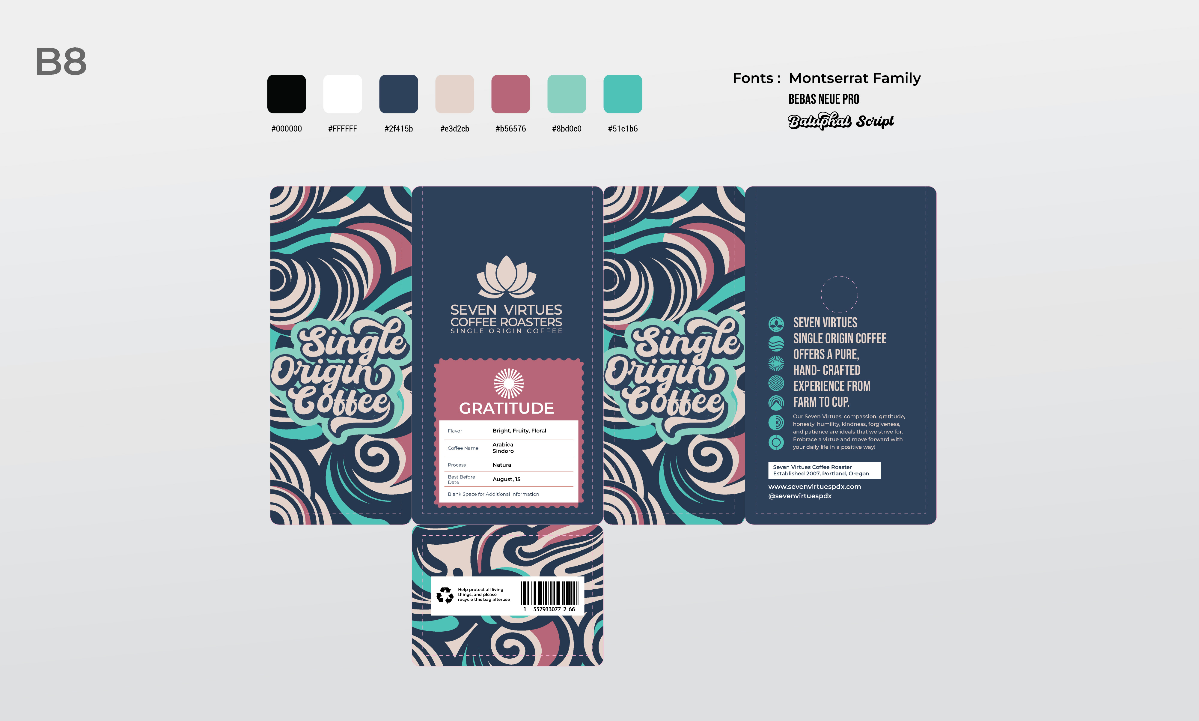 Packaging Design by Rosiana Design for Seven Virtues Coffee Roasters | Design #33480680