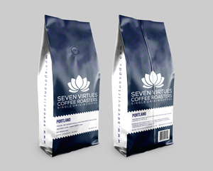 Design Emballage par Rupok 3 pour Seven Virtues Coffee Roasters | Design #33401941