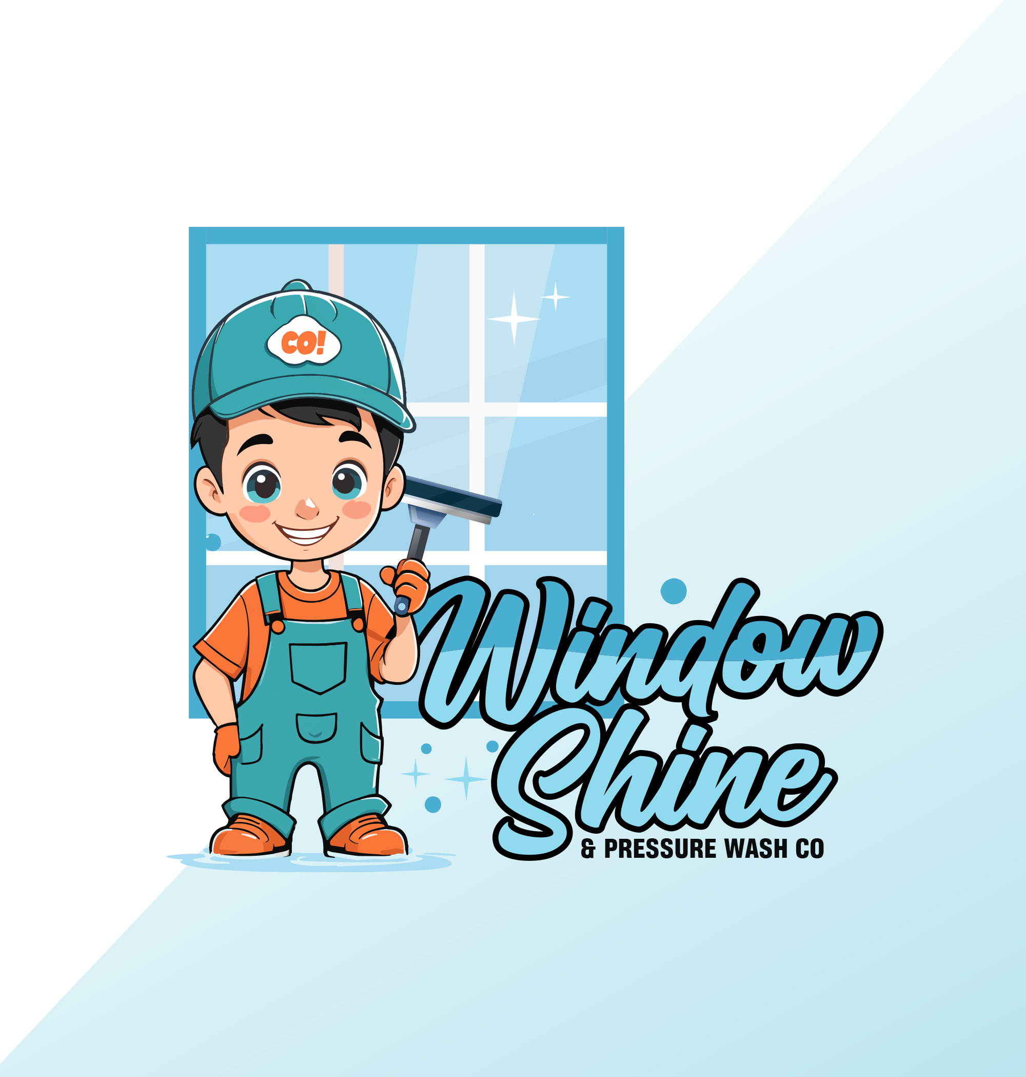 Logo Design by Jelena B for Window Shine & Pressure Wash Co | Design #33394898