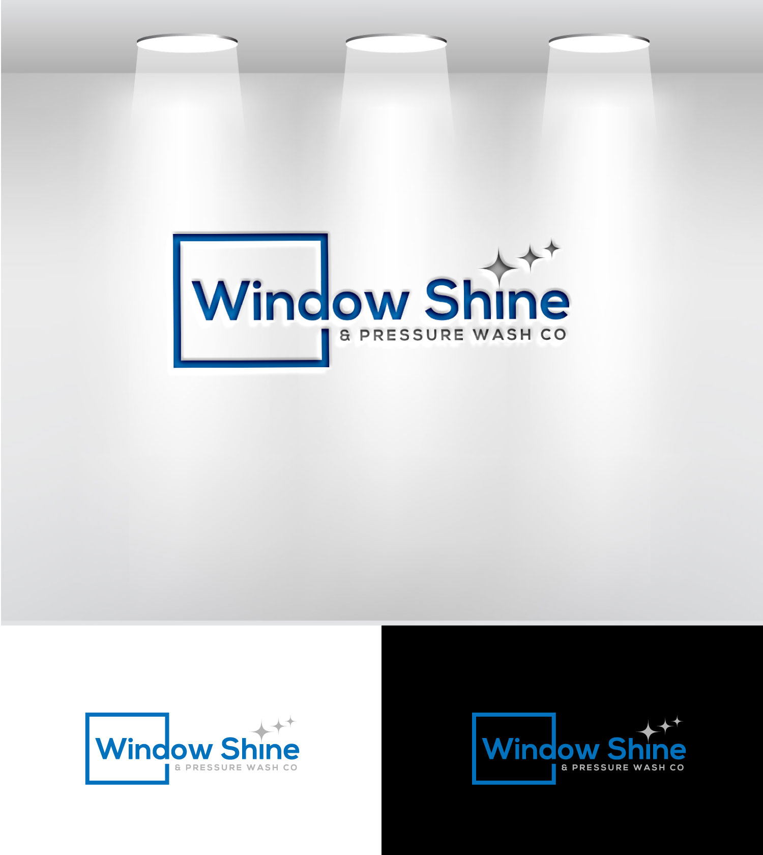 Logo Design by Mi Design1 for Window Shine & Pressure Wash Co | Design #33394336